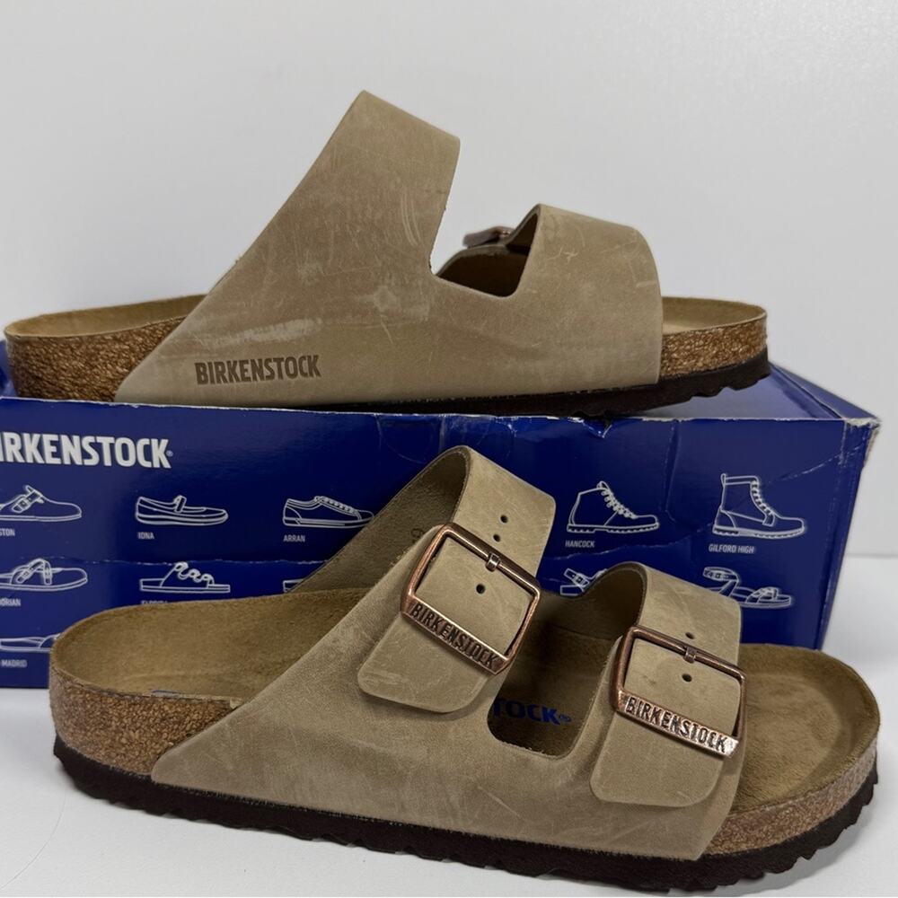 NIB • Birkenstock Arizona Soft Footbed Oiled Leather Size:38 L7/M5- Normal Width - Picture 2 of 8